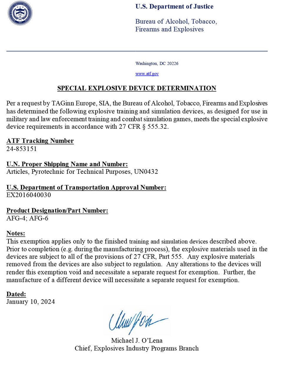 TAGinn AFG-4 (6-Pack) / Pea Grenade (Pickup ONLY)