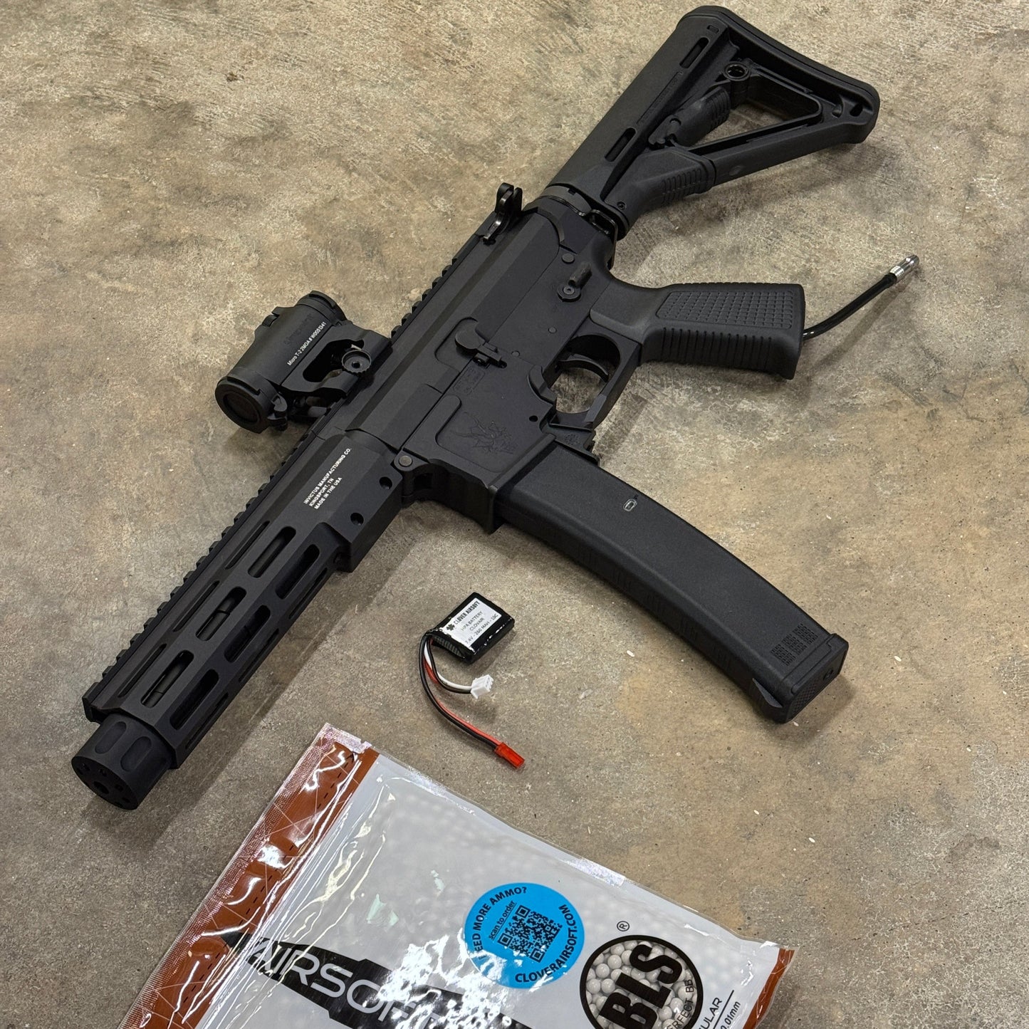 Clovair Custom MTW-9 Buffer Tube Version with CTR Stock | Modular Training Weapon