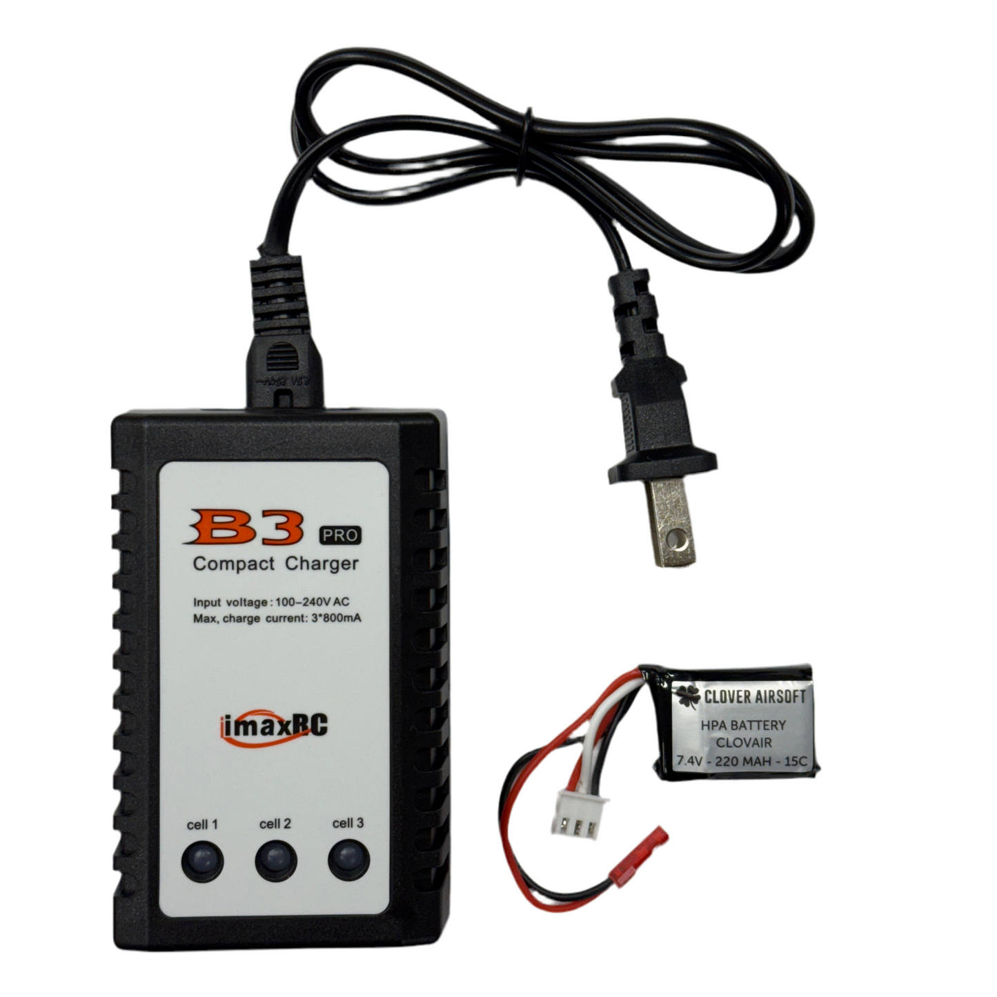 Clovair Miniature HPA Battery, 7.4V 220 MaH