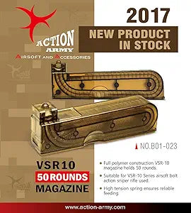 Action Army | VSR10 50 Round Mid Cap |Semi Transparent