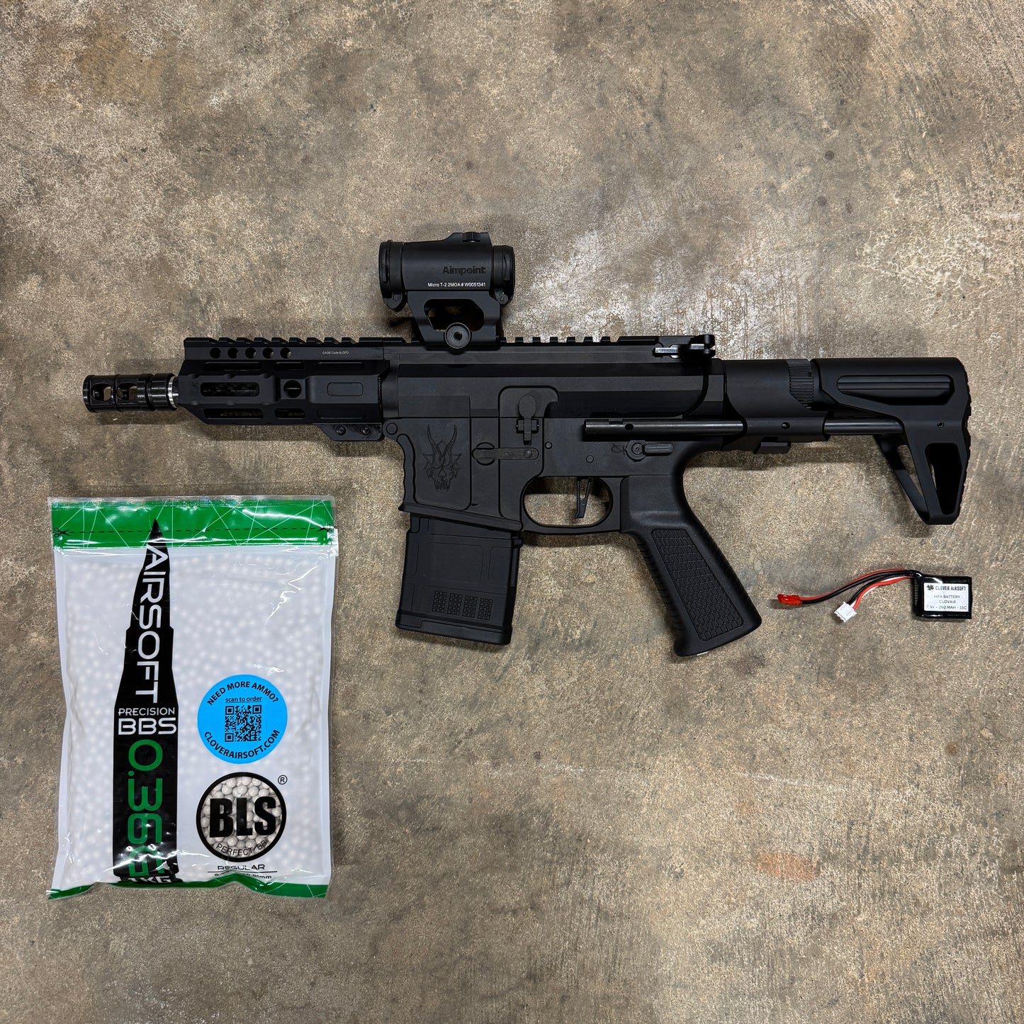 Clovair Custom MTW PDW | Midwest Mlok Rail | Carbon Fiber Barrel | PDW Stock | Maxx Internals