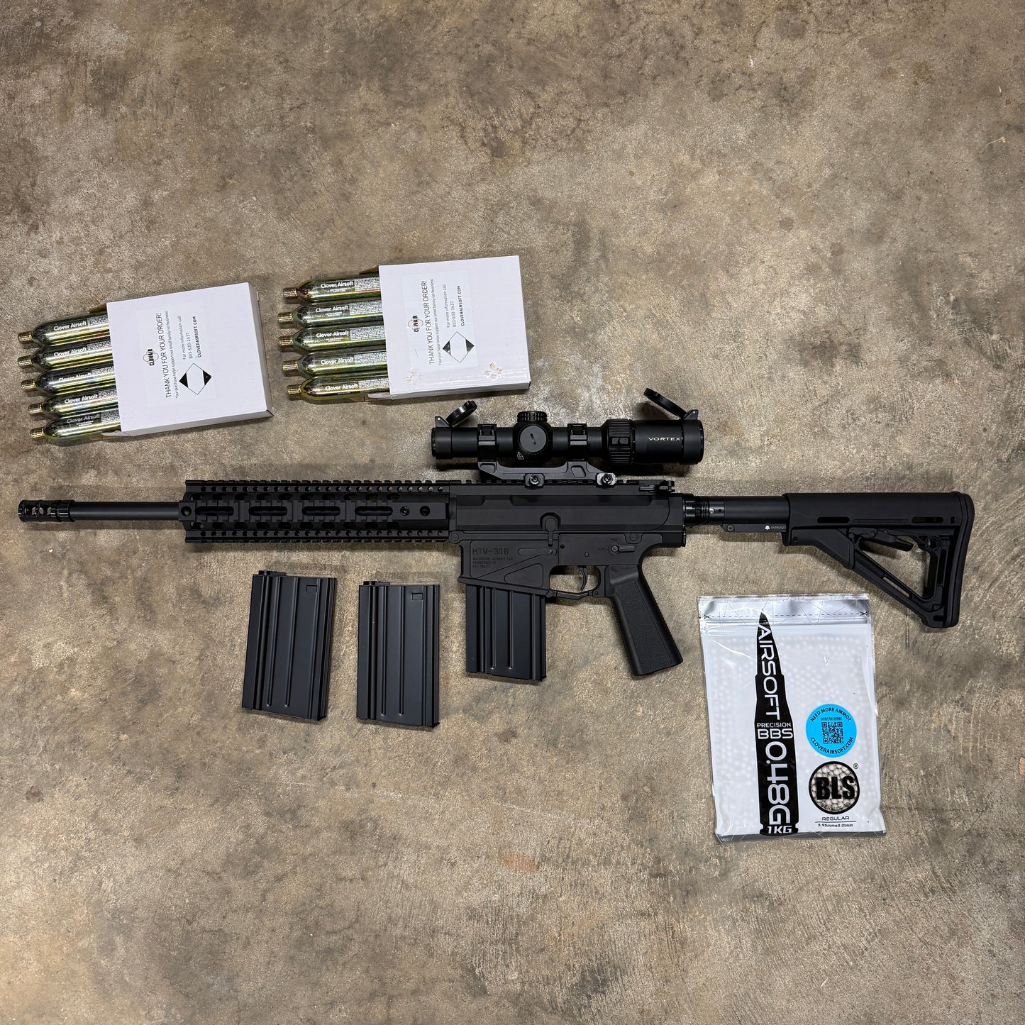 Clovair Platinum MTW-308 | Quad Rail| Wraith X CO2 | Magpul CTR Stock | Premium Internals