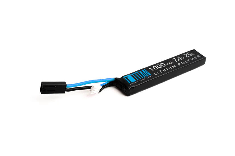 Titan 7.4V 1000mAh 25C LiPo Stick Battery with Mini-Tamiya connector