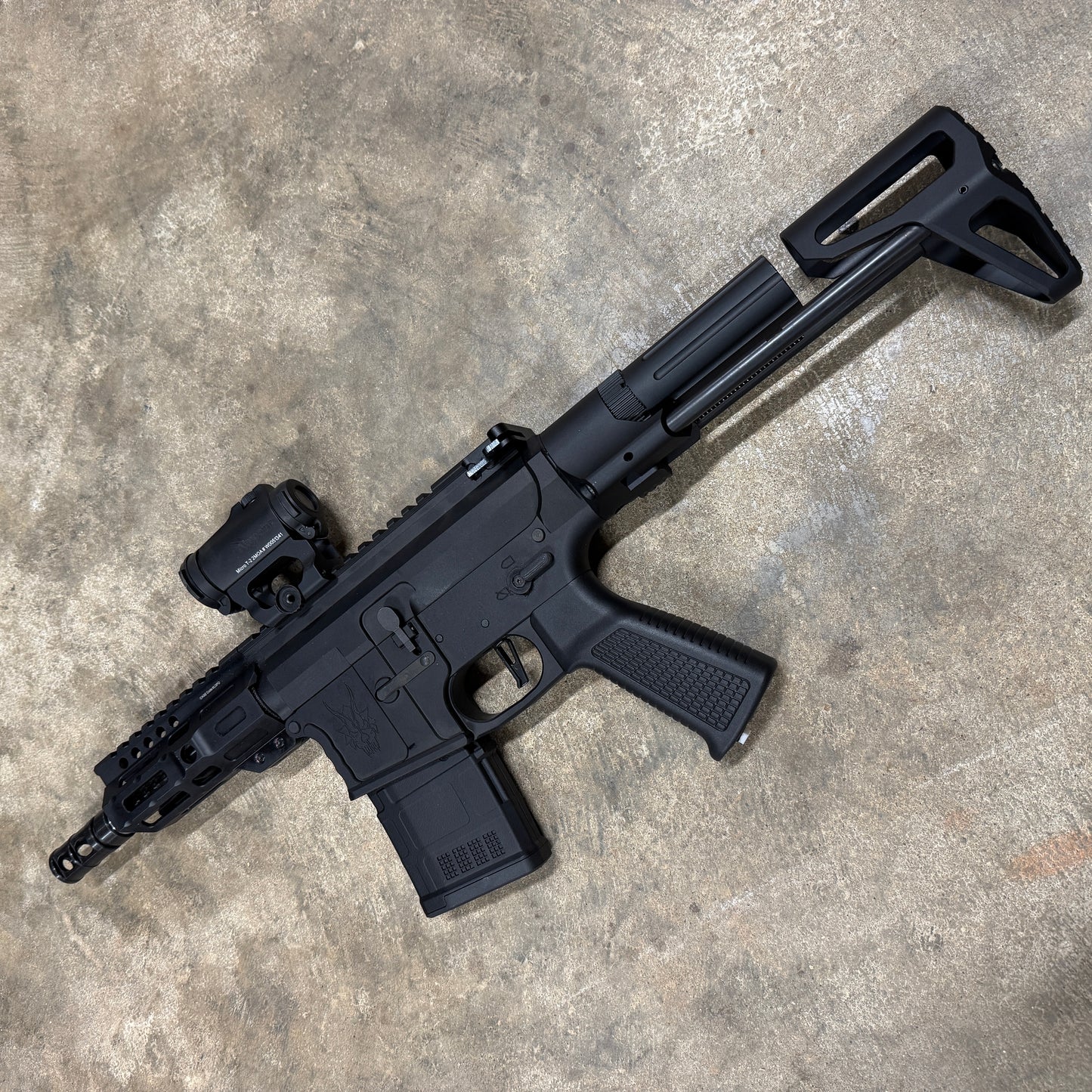 Clovair Custom MTW PDW | Midwest Mlok Rail | Carbon Fiber Barrel | PDW Stock | Maxx Internals