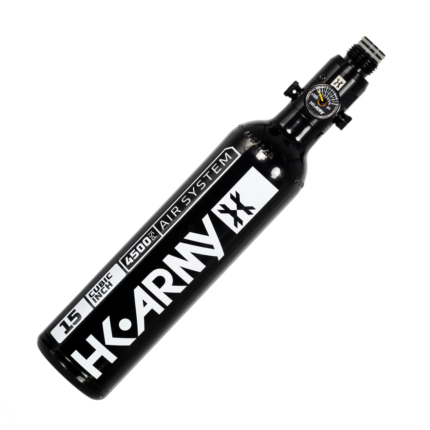 15ci / 4500psi Aluminum Compressed Air Tank - Black | HK Army