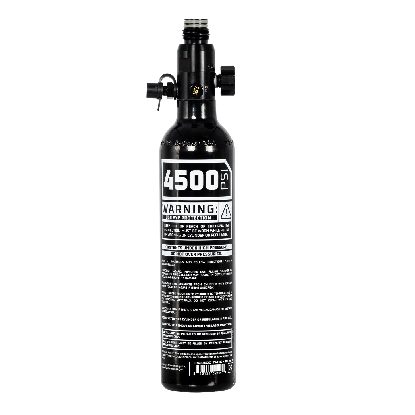 15ci / 4500psi Aluminum Compressed Air Tank - Black | HK Army