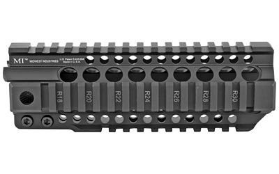 Midwest Industries | Combat Rail T-Series | Free Float Handguard | 7.25" Length, Quad Rail | Includes Barrel Nut and Wrench | Fits AR-15 Spec Rifles