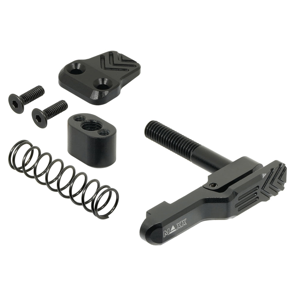 MAXX MTW M4 Style A black magazine release with assembly hardware, MX-MAR010SAB