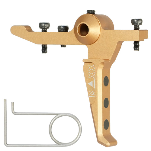 MAXX CNC Aluminum Advanced Speed Trigger | Style E | for MTW - Tan (FDE / Gold)