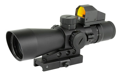NcSTAR, 3-9X42 Scope with Micro Dot, 3-9X Magnification, 42mm Objective Lens, Black, 3 MOA Red Dot, Fits Weaver/ Picatinny Rails