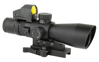 NcSTAR, 3-9X42 Scope with Micro Dot, 3-9X Magnification, 42mm Objective Lens, Black, 3 MOA Red Dot, Fits Weaver/ Picatinny Rails