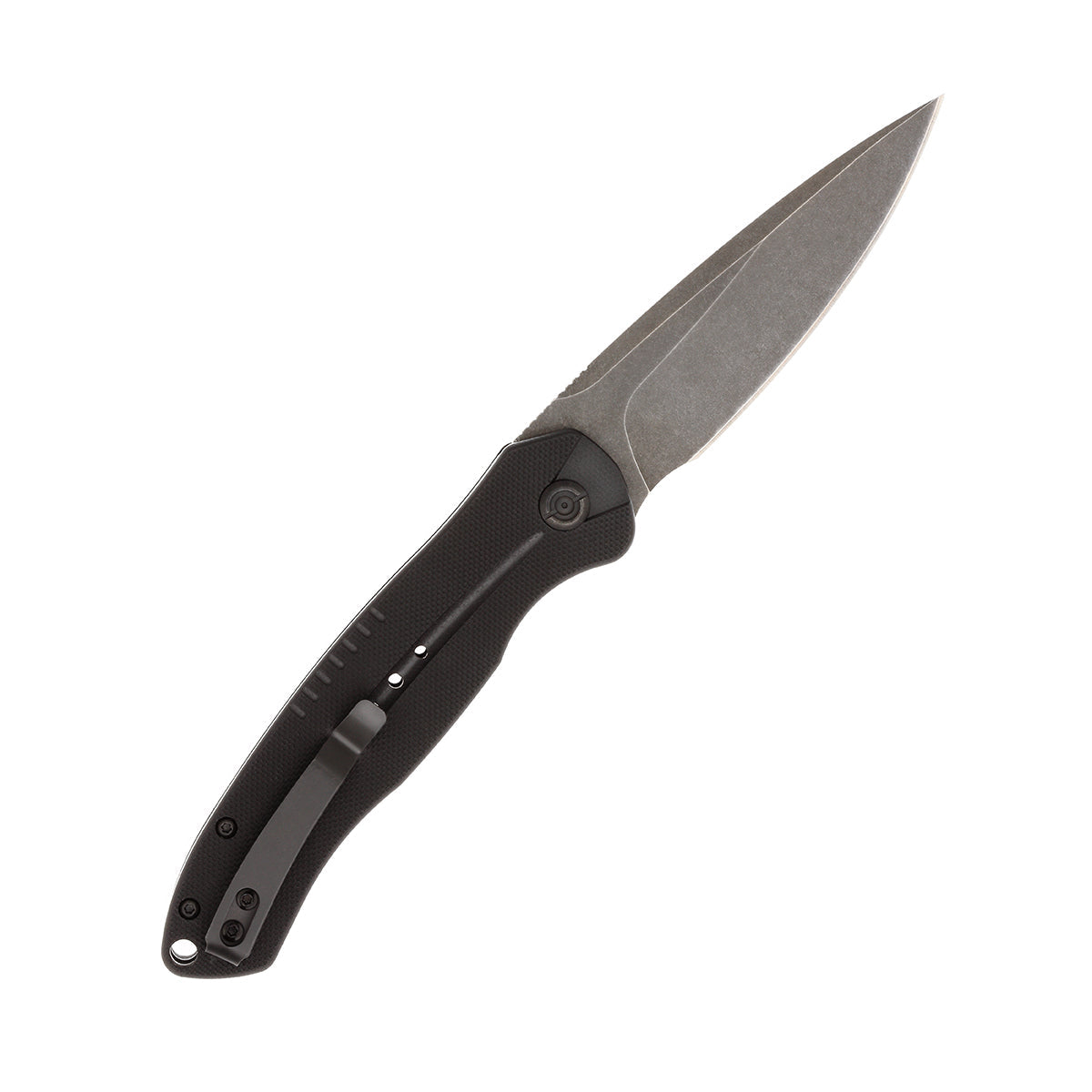 CobraTec Knives Diablo 3.50" Automatic Folding Knife, Black, Stonewashed D2 Steel Blade, 4.75" Black Textured G10 Scales Handle