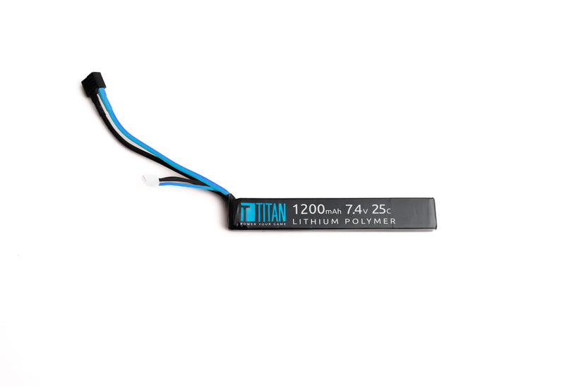 Titan 7.4v 1,200 MaH 25C Li-Ion Stick Battery