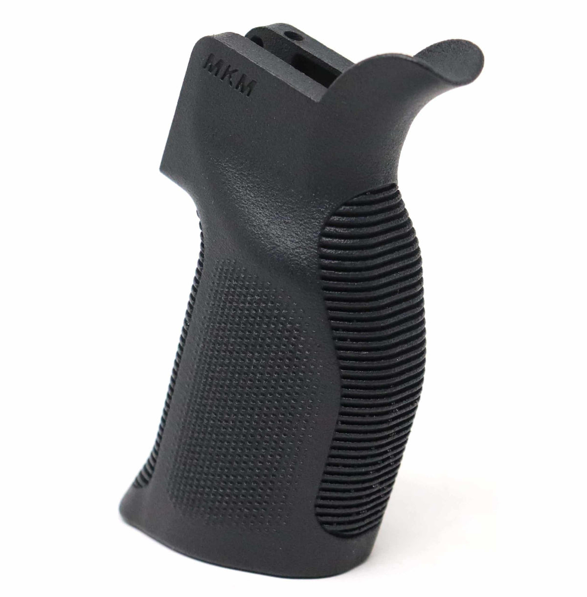 MKM VCG-L beavertail grip in Black, angled view