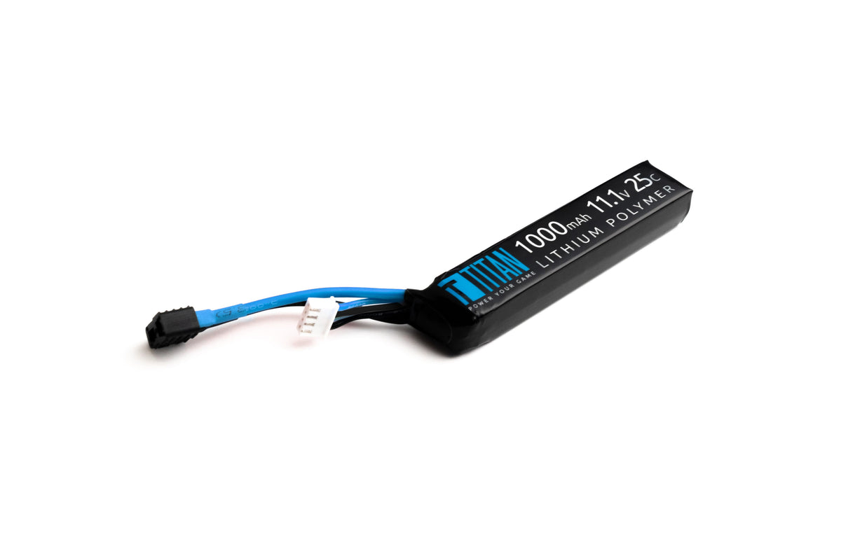 Titan 11.1V 1000mAh 25C LiPo Stick Battery with T-Plug Deans connector